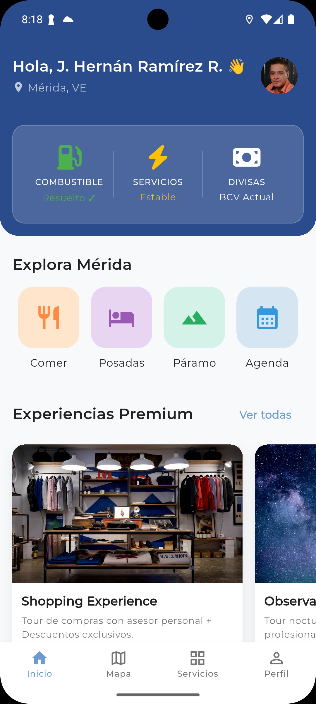 Captura de pantalla de la aplicación CityFlow mostrando el mapa interactivo